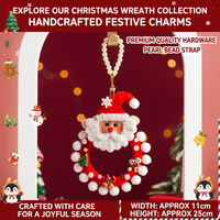 BH Handgefertigte DIY Textil-Weihnachtsdekoration im Europäisch-Amerikanischen Stil mit Ringförmigem Gedrehtem Rohr, Santa-Anhänger und Elch-Weihnachtsbaumdekoration