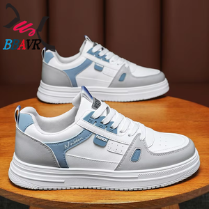 Zapatos Deportivos Ligeros de Cuero para Hombre 2025, Zapatillas Casuales Modernas Blancas - Product Image 6
