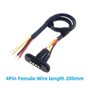 Wholesale Price 2-6 Pin Male Female Square Plug Socket Pogo Pin Connector 90 Degree Bend Pogo Pin Connector