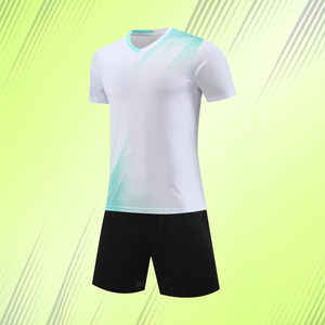 Ensemble de tenue de football à haute élasticité et respirant pour adultes, tissu élastique à manches courtes, kit d'équipe personnalisable - Product Image 2
