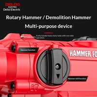 Marteau perforateur électrique Delixi, perceuse à percussion, démolisseur multifonctionnel trois-en-un, haute puissance, qualité industrielle, usage intensif