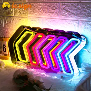 Magic 3d Flexible Led Neon Light Forme Effet Miroir Infini Personnalisé en Usine avec Miroir Multicouche 3d Enseigne au Néon