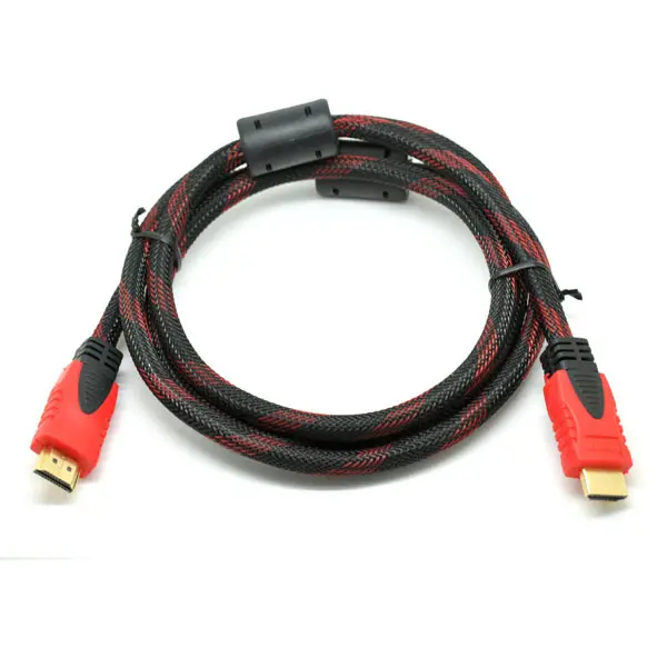 4K HDMI-Kabel 10 Fuß geflochtene Nylon-Goldverbinder Hochgeschwindigkeits-HDMI-Kabel Kordel für Laptop-Monitor PS5 Usb Poly-Pack Poly-Pack grau