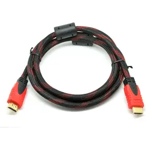 4K HDMI Cable 10 Ft Braided Nylon Gold Connectors High Speed HDMI Cables Cords for Laptop Monitor PS5 Usb Poly Bag Polybag Gray