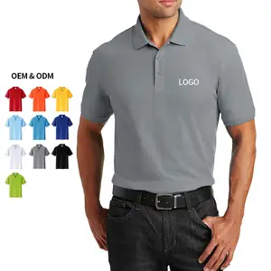 Yumuşak pamuklu kumaş ucuz fiyat erkek polo t shirt düz kısa kollu polo gömlekler için özel logo