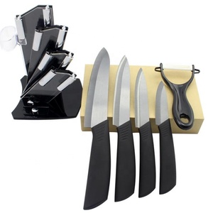 Cocina extremadamente afilada <span class=keywords><strong>hoja</strong></span> negra 6PCS <span class=keywords><strong>cuchillo</strong></span> de cerámica de óxido de circonio con soporte de acrílico - Product Image 3