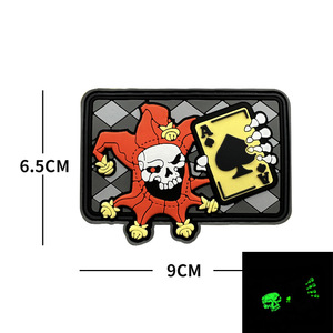 Patch Tattico Joker Skull Death Card Spades |   Tessuto 3D in PVC Resistente all'Acqua, Ecologico, su Misura per Bracciali e Zaini - Product Image 6