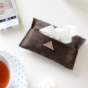 Wholesale custom pull-out leather tissue <b>bags</b>, mini portable tissue <b>dust</b> <b>bags</b>, Japanese minimalist tissue pouches - Product Image 3
