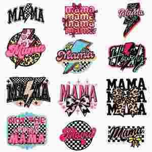 แผ่นปักลายรีดติดเสื้อผ้ารักษ์โลกแบบใหม่ ลาย Lighting Mama สำหรับตกแต่งเสื้อผ้าและกระเป๋า - Product Image 1