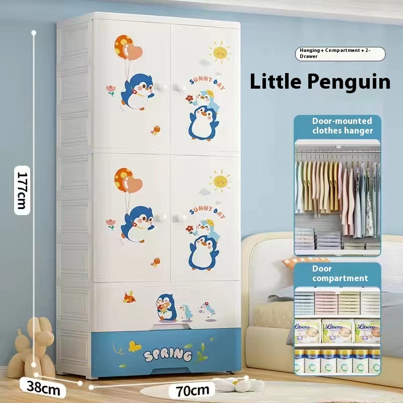 Le petit pingouin [compartiment à vêtements suspendus tiroir 2 niveaux]