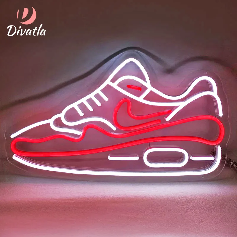 DIVATLA Anpassung Personal isierte modische und trend ige Sportschuhe Ambiente Dekoration Acryl LED Licht Leucht reklamen