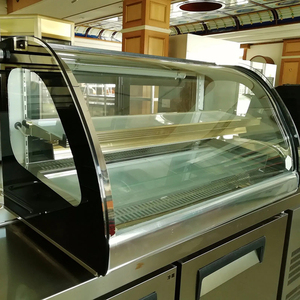 Calentador Eléctrico de Pasteles y Pan para Mostrador, Refrigerador Comercial con Vidrio Templado y Descongelación Automática - Product Image 2