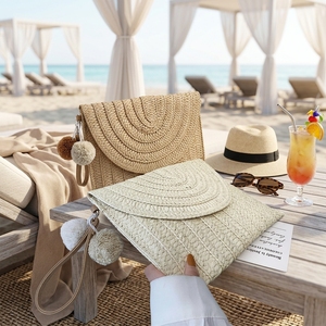 Borse di Paglia Artigianali Personalizzate da Donna, Grandi Borse Estive da Spiaggia all'<span class=keywords><strong>Uncinetto</strong></span>, <span class=keywords><strong>Borsa</strong></span> <span class=keywords><strong>a</strong></span> Spalla, Pochette di Lusso per Donna - Product Image 3