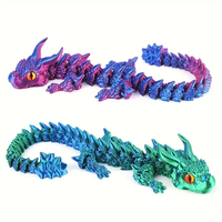 Modèle de jouet articulé créatif en forme de dragon osseux imprimé en 3D, tendance et mobile, pour enfants, ornement unique d'animaux et de dinosaures