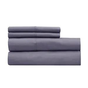 व्यापक रूप से इस्तेमाल बेहतर गुणवत्ता ठंडा फाइबर 4 टुकड़े रजाई कवर सादे रंग बिस्तर बांस शीट सेट