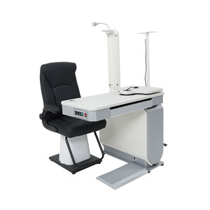 Silla de Diagnóstico Óptico WB-700-2 con Brazo Ajustable y Lámpara de Pie, Blanca y Gris - Product Image 3