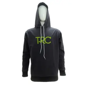 고품질 주문 로고 공백 hoodie 평야 염색된 직물 자수 로고 남자의 스웨터 면 hoodie