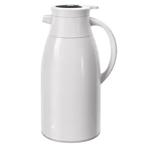 Large Capability Custom Logo Plastic Thermal Mug Coffee Carafe Vacuum Flask Smart Thermometer Display Insulation Pot with Handle