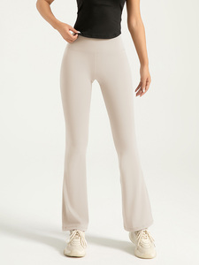 Leggings évasés doux pour femmes, personnalisables avec logo, de haute qualité, respirants, anti-transparence, taille haute, pour la gym, le <span class=keywords><strong>sport</strong></span> et le yoga - Product Image 3