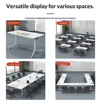 Silla de Oficina Plegable Móvil con Diseño Modular y Estilo Moderno para Mesas de Conferencia, Capacitación, Reuniones y Escuelas