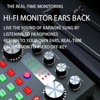 Casque USB professionnel Microphone Console de mixage Audio amplificateur externe V8 Plus carte son carte mélangeur pour Webcast Live