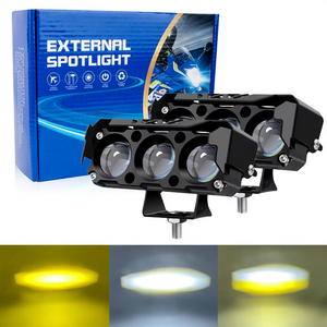 Maidsail – Phare LED exclusif transfrontalier pour <span class=keywords><strong>moto</strong></span> et véhicule électrique, double couleur jaune/blanc, <span class=keywords><strong>faisceau</strong></span> haut/bas - Product Image 2