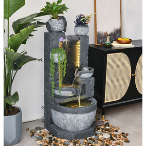 Grande fontana da esterno in stile europeo <span class=keywords><strong>con</strong></span> cascate di ornamenti in pietra <span class=keywords><strong>con</strong></span> decorazione da giardino leggera - Product Image 5