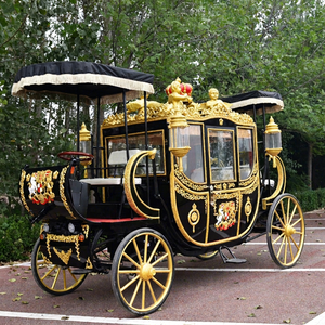 Livraison Rapide - Carrosse Royal Noir Exclusif pour Mariage - Carrosse Électrique à 4 Roues pour Mariage - Carrosse Royal Princesse pour Visites Touristiques - Product Image 1