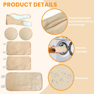 Kit de Envoltura de Aceite de Ricino con Correa Elástica Ajustable, Reutilizable, para Cuello, Pecho, Cintura, Espalda, Piernas y Brazos - Product Image 3