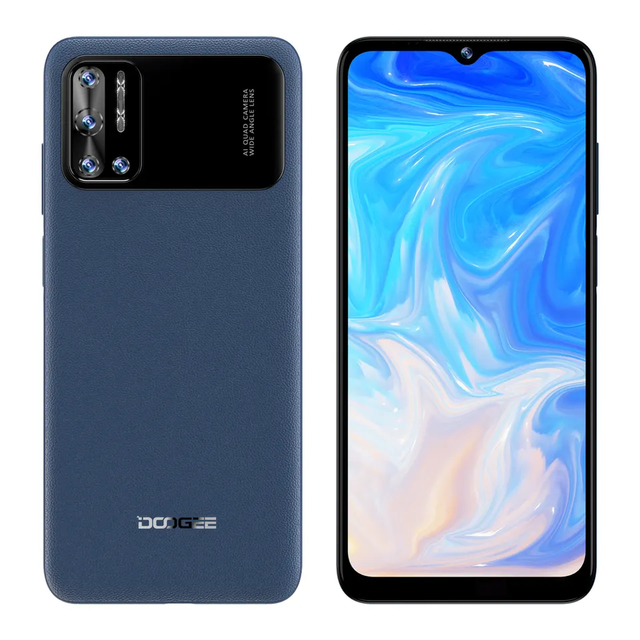 OEM DOOGEE N40 Pro 6GB+128GB Smartphone 20MP Quad Camera Helio P60 Octa Core Cellphone 6380mAh Battery 24W Charging Mobile Phone