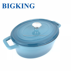 Cocotte ronde à deux poignées avec couvercle <span class=keywords><strong>Casserole</strong></span> en émail de couleur céramique résistante à la chaleur - Product Image 6