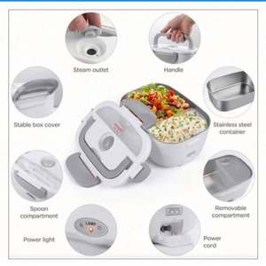 Lonchera Eléctrica Portátil con Calefacción de 12V/24V/110V/220V de Fábrica Cooperativa Ama-zon, Calentador de Alimentos - Product Image 2