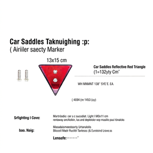 Car Saddles Reflective Red <b>Triangle</b> 13x15 Cm Plastic Screw Fixing for Trailer Safety Marker - Product Image 1