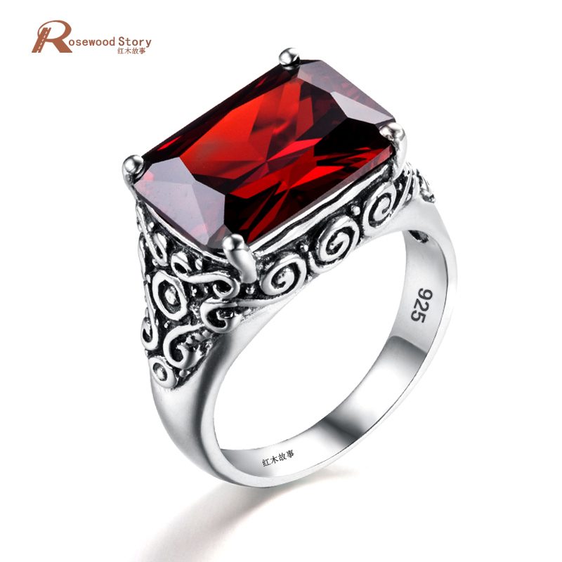 Gem Stone King Sterling Silver Ring - Red Created Ruby & Freshwater Pearl (0.80 Ct, Size 5) - View #5