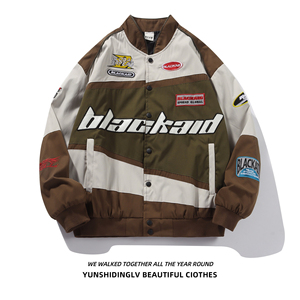 เสื้อแจ็คเก็ตมอเตอร์ไซค์สีดำแบบยูนิเซ็กซ์  บุผ้านวม กันลม เป็นมิตรกับสิ่งแวดล้อม  แบบกลับด้านได้  คอตั้ง  ปิดด้วยซิป  ลายปะติด  ทรงเข้ารูป - Product Image 3
