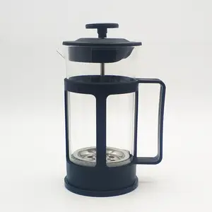 Filtre en acier inoxydable, cafetière manuelle, presse en plastique résistant à la chaleur, presse française à haute teneur en borosilicate