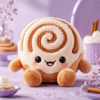 Peluche personnalisée Kawaii en forme de rouleau de cannelle, jouet en peluche OEM, poupée en forme de pain tourbillonnant, coussin doux, cadeau d'anniversaire