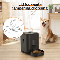 Vente en gros de distributeur automatique de nourriture pour animaux de compagnie en acier inoxydable de 2 L, mini bouteille, écran LCD, double alimentation, livraison directe d'usine