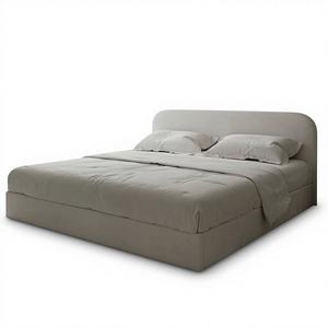 <span class=keywords><strong>Cama</strong></span> Moderna y Acogedora JINS con Estructura de Madera Tapizada Suave, Diseño Elegante y Contemporáneo - Product Image 3