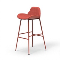 Tabouret de bar style moderne minimaliste, siège rembourré, pieds en métal, confortable, durable, facile à assembler, choix multicolore