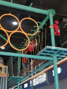 Circuito de Obstáculos Interior para Niños y Adultos, Parque Infantil con Cuerdas para Escalar - Product Image 6