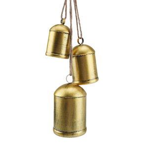Large Retro Metal Cylinder <b>Christmas</b> Bell Antique Brass Pendant <b>Christmas</b> Tree Door Hanging <b>Garland</b> Decoration. - Product Image 5
