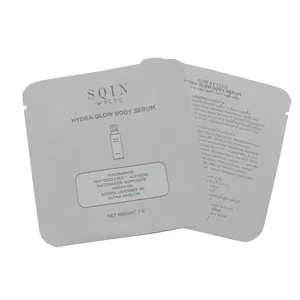 Low MOQ 500 Mini heat seal pouch sample packet for body serum 7g bag