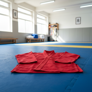 Uniforme de karaté unisexe de Jiu Jitsu brésilien rouge et blanc personnalisé OEM EVI 780 - Product Image 3