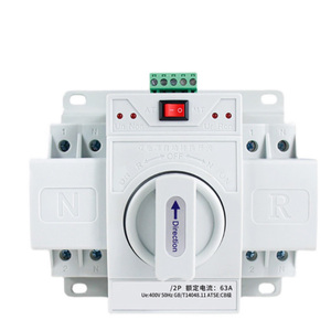 מתג העברה אוטומטי כפול הספק עם 4P 63A תלת פאזי ארבעה חוטים 380V דגם QHQ2 - Product Image 1