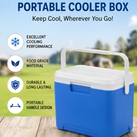 Glacière compacte 6L avec roues, glacière roulante pour les sports de plein air, la randonnée et le barbecue, glacière portable pour les boissons