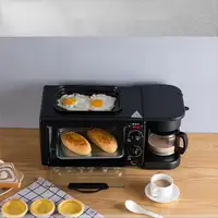 Home máquina de café da manhã elétrica automática multi-função, 3 em 1, máquina de café da manhã