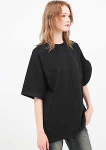 T-shirt vierge uni en coton épais 100 % pré-rétréci, coupe oversize à épaules tombantes et manches courtes, 180 g/m², pour hommes - Vente en gros - Product Image 3