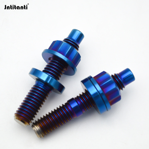 ชุดสตั๊ดท่อร่วมไอเสียและไอดีรถยนต์สีน้ำเงินไหม้ Gr.5 Ti-6Al-4V พร้อมแหวนรอง น็อตหน้าแปลน 12 แฉก - Product Image 2