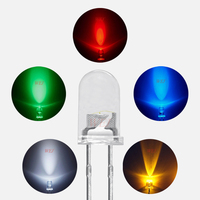 LED DIP 5 mm rouge, jaune, bleu, vert, blanc, orange, UV F5, diode électroluminescente avec lentille diffuse et transparente